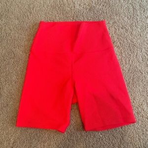 Red Beach Riot women biker shorts. Size X. 6inch inseam.
